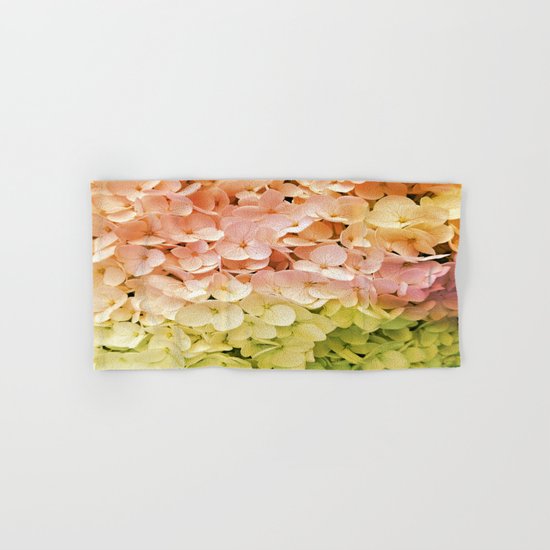 Delicate Pastel Multicolor Hydrangea Hand & Bath Towel