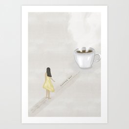 Coffee girl Art Print