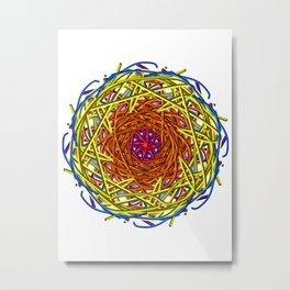 Nested Acolyte Metal Print | Vector, Colors, Graphicdesign, Abstract, Pattern, Orange, Yellow, Digital, Blue, Nest 