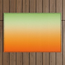 Green and Orange Ombre Outdoor Rug