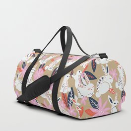 Bunnies & Blooms – Coral & Pink Duffle Bag