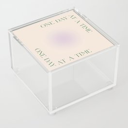One day at a time | Green Purple Gradient | Motivational quote Acrylic Box