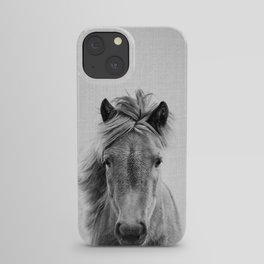 Wild Horse - Black & White iPhone Case