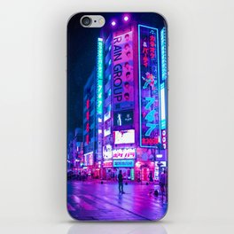 Starry Purple Tokyo Nights iPhone Skin