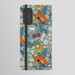 Textured Woodland Pattern - Dusty Blue Android Wallet Case