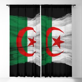 Algeria flag brush stroke, national flag Blackout Curtain