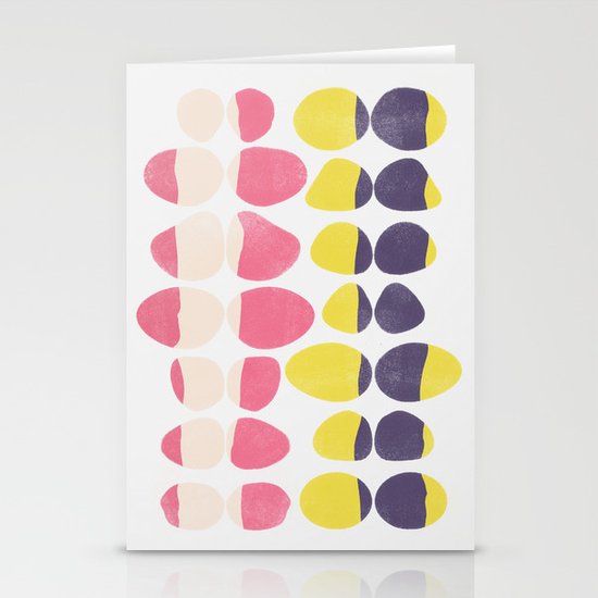 Painted Pebbles 3 Stationery Cards