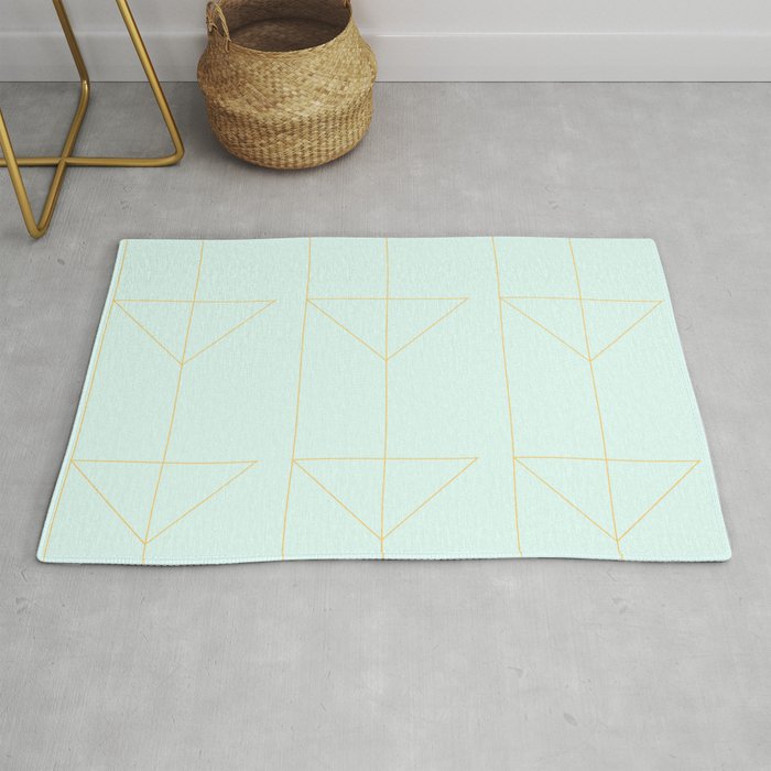 Geometric line pattern. Abstract design Rug