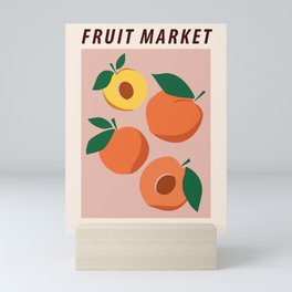 Fruit market print, Peach, Apricot, Posters aesthetic, Cottagecore decor, Exhibition poster, Food art Mini Art Print