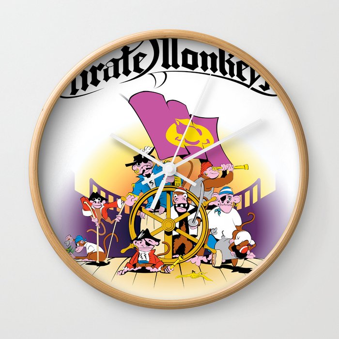 Pirate Monkeys Wall Clock