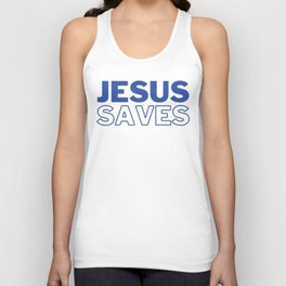Jesus Saves | Blue Unisex Tank Top