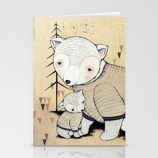 Mama Bear, Baby Bear Stationery Cards