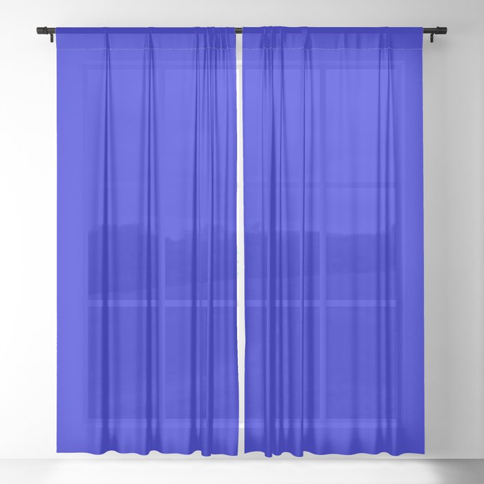 Royal Blue Sheer Curtain