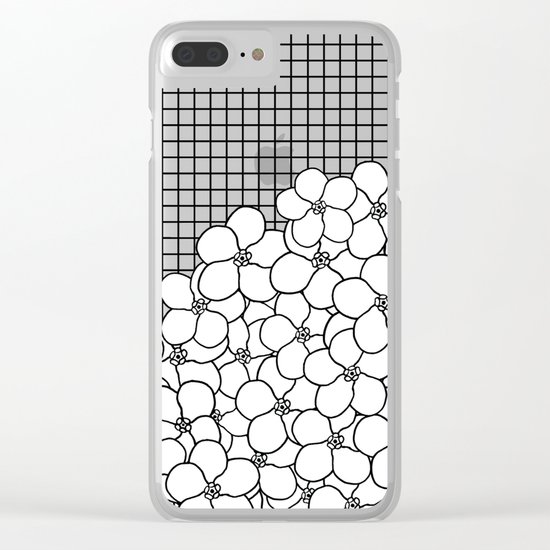 Forget Me Knot Grid Clear iPhone Case