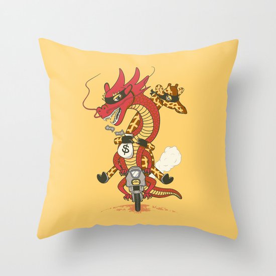 Unusual Partners In Crime Throw Pillow