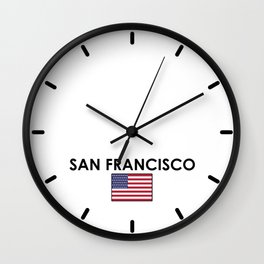 San Francisco Time Zone Newsroom Wall Clock Wall Clock