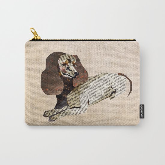 Dog Newspaper Collage Carry-All Pouch