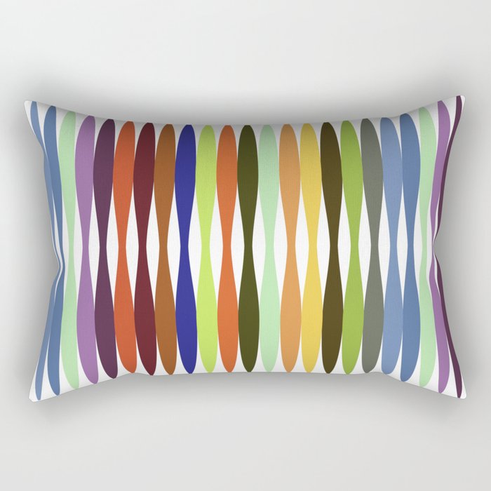 Rainbow Tree Inspired Art on White background Rectangular Pillow