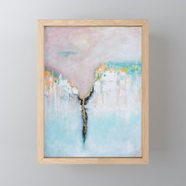 Pastel Cliffs Abstract Framed Mini Art Print