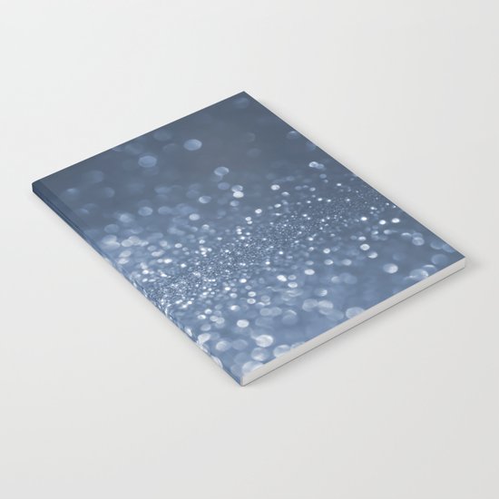Sparkling sea foam- Aqua Blue glitter effect background on #Society6 Notebook