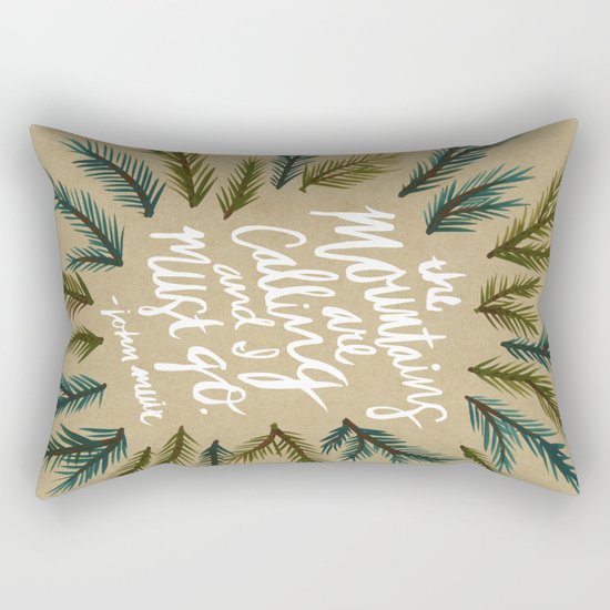 Mountains Calling – Kraft Rectangular Pillow