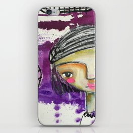 Girl in Purple iPhone Skin