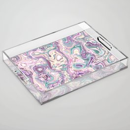 Psychedelic Pastel Marble Acrylic Tray