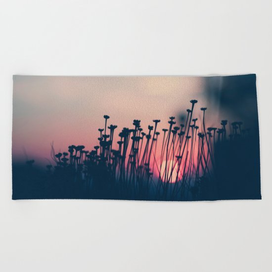 beach sunset Beach Towel
