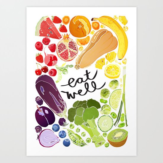Eat Well Art Print