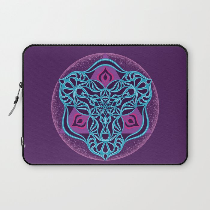 Purple Tiger Mandala  Laptop Sleeve