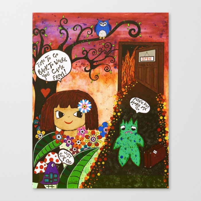 Hell is calling Canvas Print