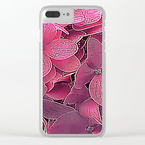 Magenta viburnum Clear iPhone Case