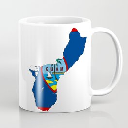 Guam Map with Guamanian Chamorro Flag Coffee Mug