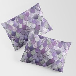 Mermaid Purple and Silver Pillow Sham