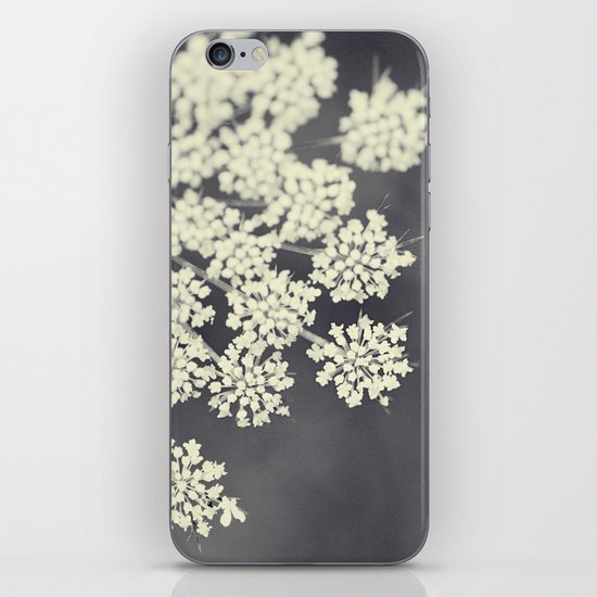Black and White Queen Annes Lace iPhone & iPod Skin