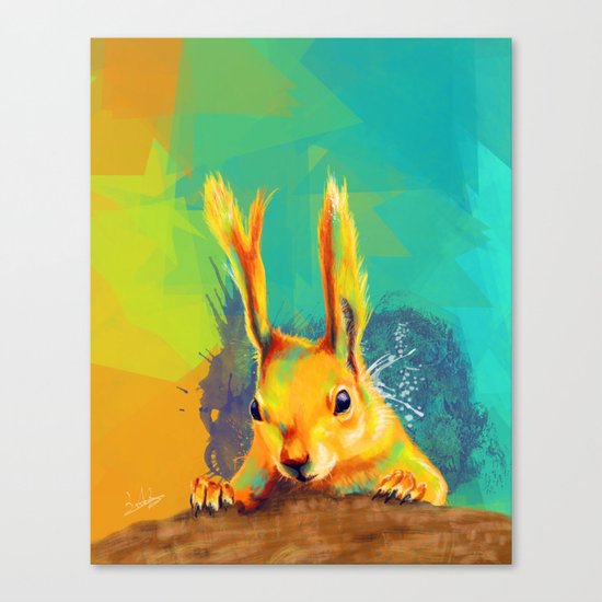 Tassel-eared Squirrel Canvas Print