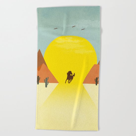 Wild and free Beach Towel