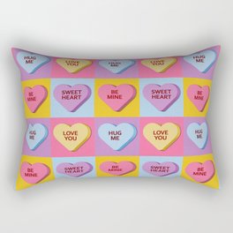Nice Candy Heart Valentines Rectangular Pillow