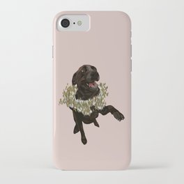 Lincoln the Lab in Pink iPhone Case