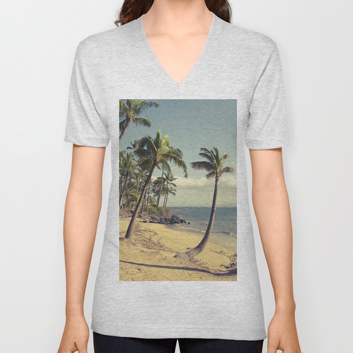 Maui Lu Beach Kihei Maui Hawaii V Neck T Shirt