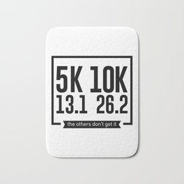 5K 10K 13.1 26.2 Runners Running Marathon Race Bath Mat | 10K, Sprinting, Miles, 5K, Jog, Running, Marathon, Runners, Race, Half 
