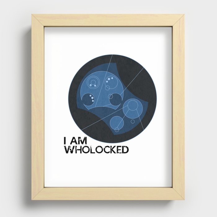 I AM WHOLOCKED (Text) - Doctor Who / Sherlock Recessed Framed Print