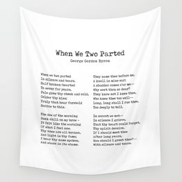 When We Two Parted - Poem by George Gordon Byron - Literary Print - Typewriter 2 Wall Tapestry