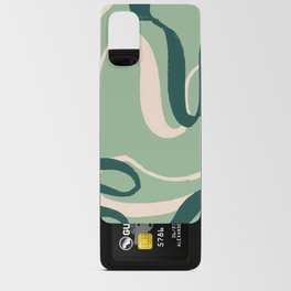 Teal Lines Abstract Android Card Case