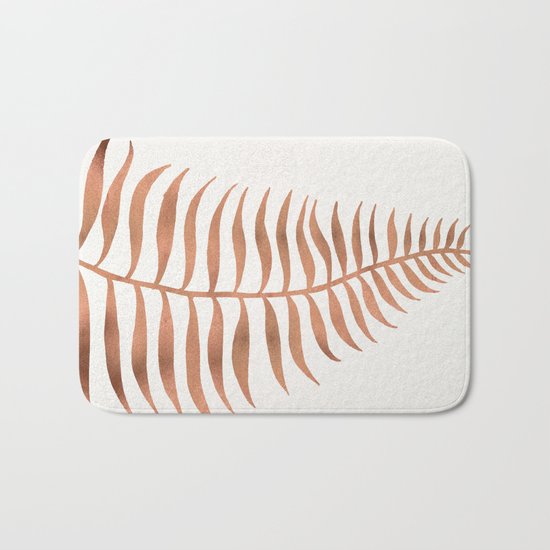 Palm Leaf – Rose Gold Bath Mat