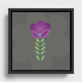 Purple Flower Framed Canvas