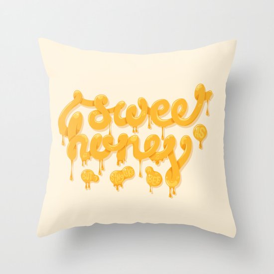 Sweet as honey Throw Pillow