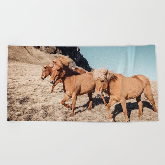 A Horse of Course Beach Towel
