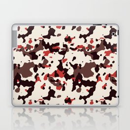 Borwn, Red and White Camouflage Laptop Skin