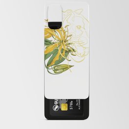Yellow Lily Line Art Tiger Head Android Card Case